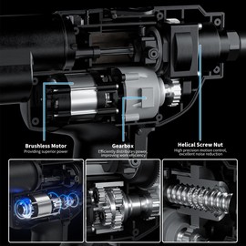 MINOVA RIVETER7 DW 18V Brushless Rivet Gun, Cordless Rivet Tool compatible with Stainless Steel Rivets, Bare Machine Automatic Rivet Recoil with DW Battery Adapter, Portable Carrying Case