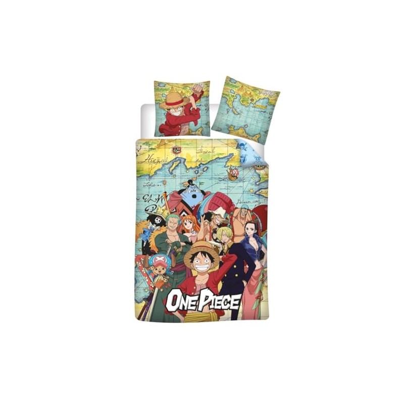 One Piece Map Single Duvet Cover 140 x 200 cm
