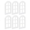 6PCS Dollhouse Windows Miniature Window Frame Ornament 1:12 Scale Dollhouse