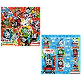 Bambina Co., Ltd. Thomas the Locomotive, Lunch Cloth, Set of 2, Boys, Napkin, Bento Bag, Train