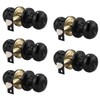 Probrico (5 Pack Round Privacy Door Knob(Thumb Turn Lock on