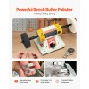 Bench Buffer Polisher 1/2HP 0 to 8000RPM 3-inch & 4-inch