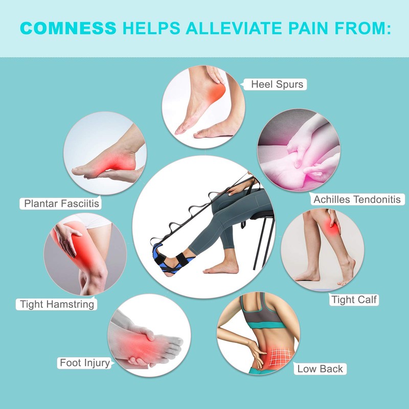 comness Foot and Calf Stretcher Stretching Strap For Plantar Fasciitis