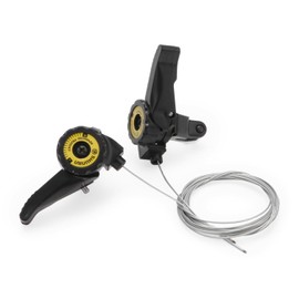 1 Pair Variable Speed Bicycle Shifters Shift Levers Black Silver Tone Pair