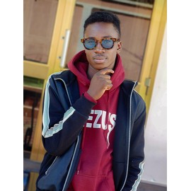 YAMEIZE Vintage Thick Round Sunglasses - Retro Square Thick Frame UVProtection Eyewear Driving Outdoor for Women Men