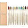 Cepillos de Dientes de Bambú Biodegradables con Cerdas Suaves Multicolores