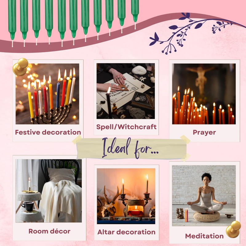 ladyrobyn Set of 20 Candles Chime Candles/Stick Candle/Spell Candle Set
