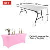 IVAPUPU 6FT Table Cloth for Rectangular Fitted Events - Stretch