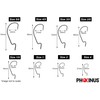 Phoxinus EWG Offset Worm Hooks - Weedless Fishing Hooks -