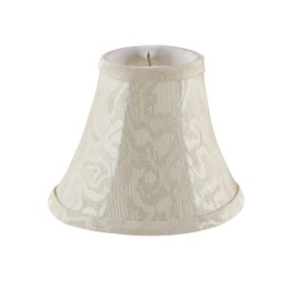 Aspen Creative 30286-6A, Bell Clip-On Chandelier Lamp Shade, Off-White, 3" Top x 6" Bottom x 5" Slant Height, Set of 6