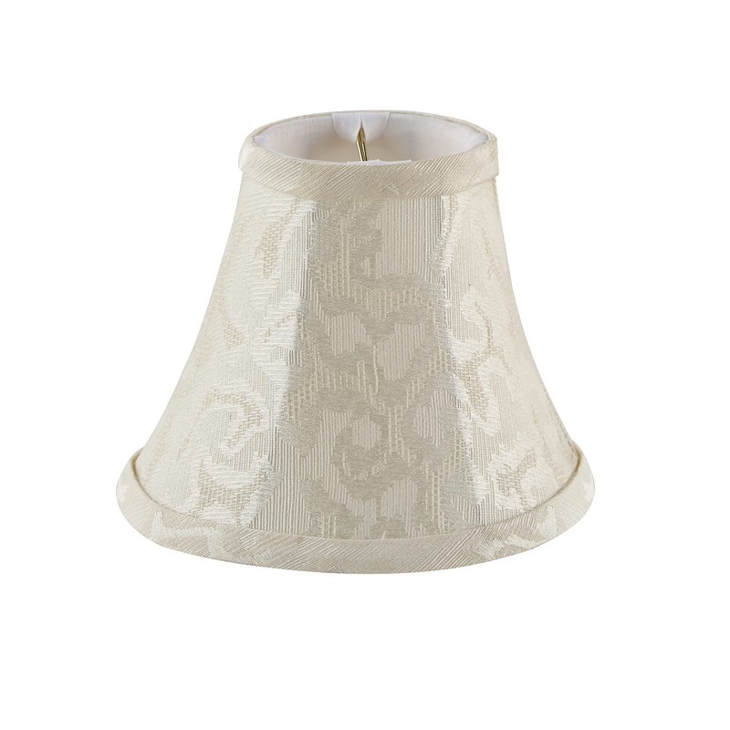 Aspen Creative 30286-6A, Bell Clip-On Chandelier Lamp Shade, Off-White, 3"
