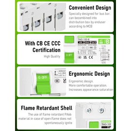 DIHOOL RCD Type B FI Circuit Breaker 40A 30mA 4-Pin DC 6MA Electric Vehicle Charger