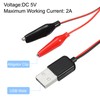 sourcing map Crocodile Clamps Test Wire, USB Male to Alligator
