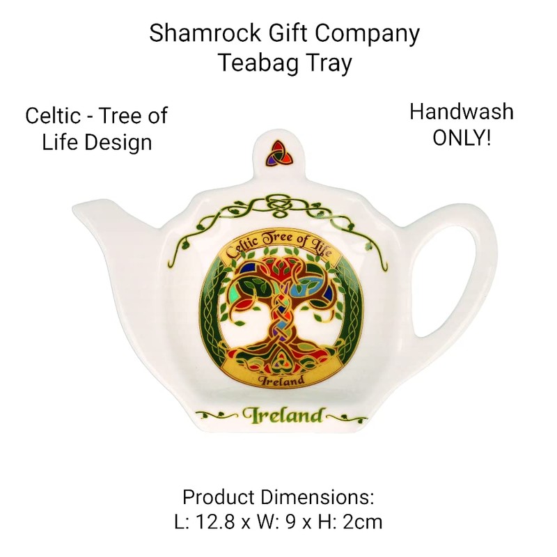 Shamrock Gift Company Celtic Tree of Life Teabag Tray -