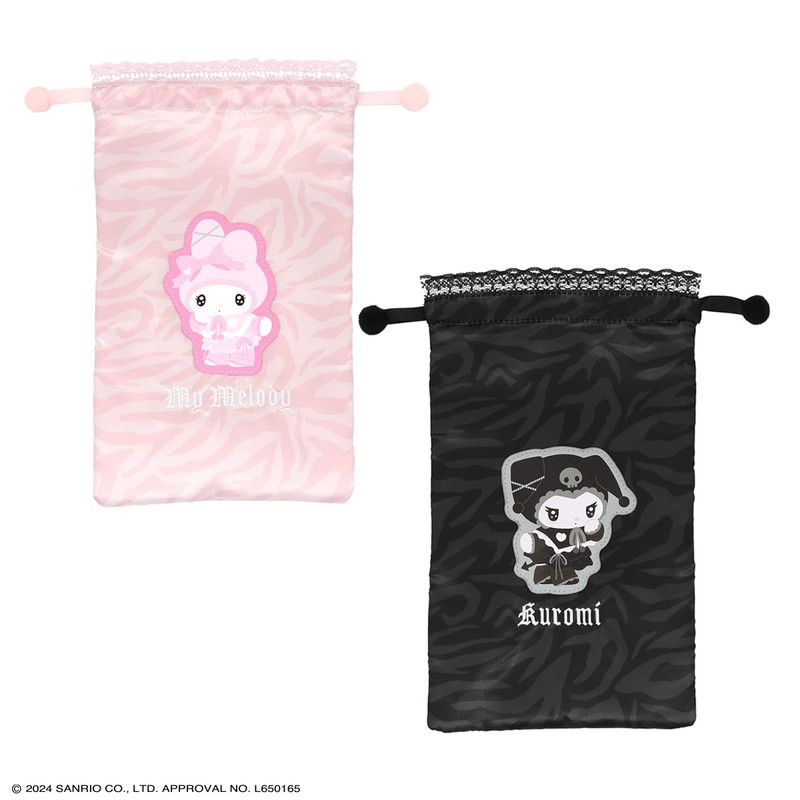 Shobido SA46513 Twin Idol Series Drawstring Pouch, Sanrio, Chromi