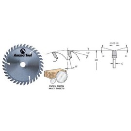 Amana Tool - SS120T20 Carbide Tipped Conical Type Scoring 120mm Dia x 24T ATB, 8 Deg, 20mm