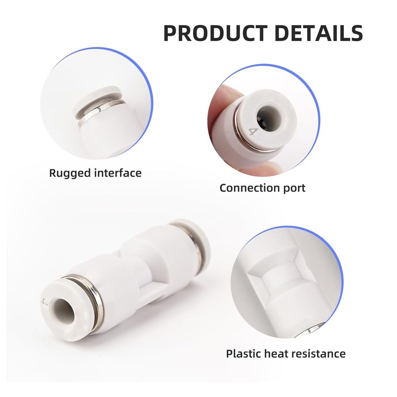 LEOWAY 5M PTFE Teflon Tube 2.5mm ID/4.0mm OD with 2pcs