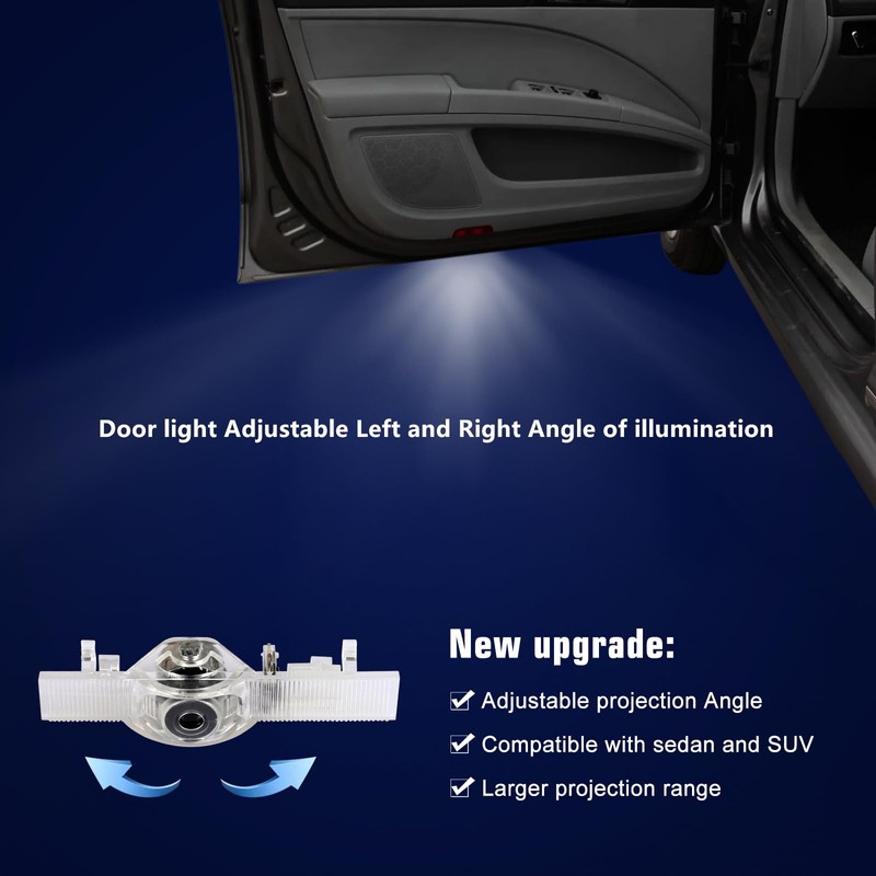 No Fade Verkoy Door Light Logo Compatible with Nissan -