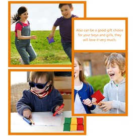 VANZACK 15 Pcs Small Bean Bags Small Sandbag Mini Colorful Nylon Bean Bags for Throwing Children Family Adults Outdoor Yard Games Party Game Supply