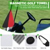 PATIKIL 20"x16" Magnetic Golf Towel with Wire Cleaning Cloth, 2