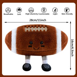 BZQCPLX American Football Stuffed Plush, Rugby Ball Soft Toy Rugby Stuffed Toy Plush, Collectible Rugby Soft Toy American Football Pillow Stuffed Sport Theme Plushie Gift for Lover Friends Kids - 16cm
