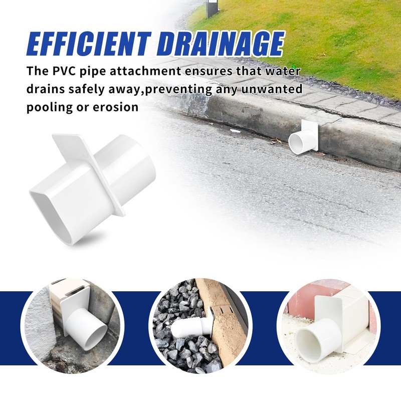 (2 Pcs) Deck Drain Adapter, fit for Stegmeier Channel Drain,