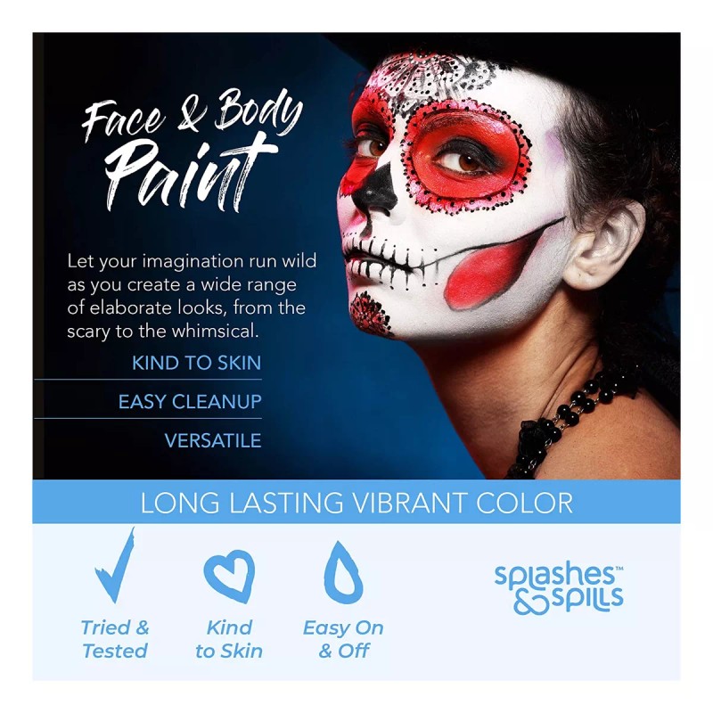Splashes & Spills Cara Y El Cuerpo Pintura Crema Blanco,