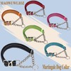Martingale Collar with Steel Chain,Reflective Nylon Dog Collar with Soft