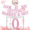 Look at You Getting Married Banner, Backdrop for Wedding Engagement