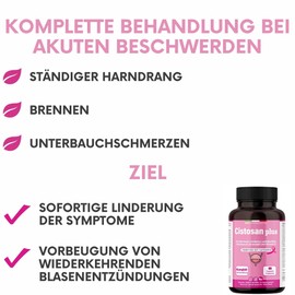 Blasenentzündung & Harnwegsinfektion mit reinem D-Mannose 2000 mg Bromelain Cranberry Milchsäurebakterien Vitamin C – Vegan – 60 Kapseln – Cistosan Plus Agips Farmaceutici