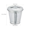 Zhhuoc Silver Mini Galvanized Trash Can with Lid Mini Wastebasket