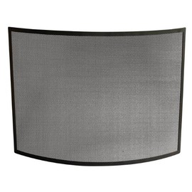 Uniflame, S-1042, Single Panel Curved Black Wrought Iron Screen