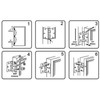 6Pcs Door Hinges,Brass Folding Hinges,Heavy Duty Ball Bearing for Gate,Window,Drawer