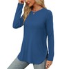 Womens Long Sleeve Tops Round Neck Casual Tunic Tops to