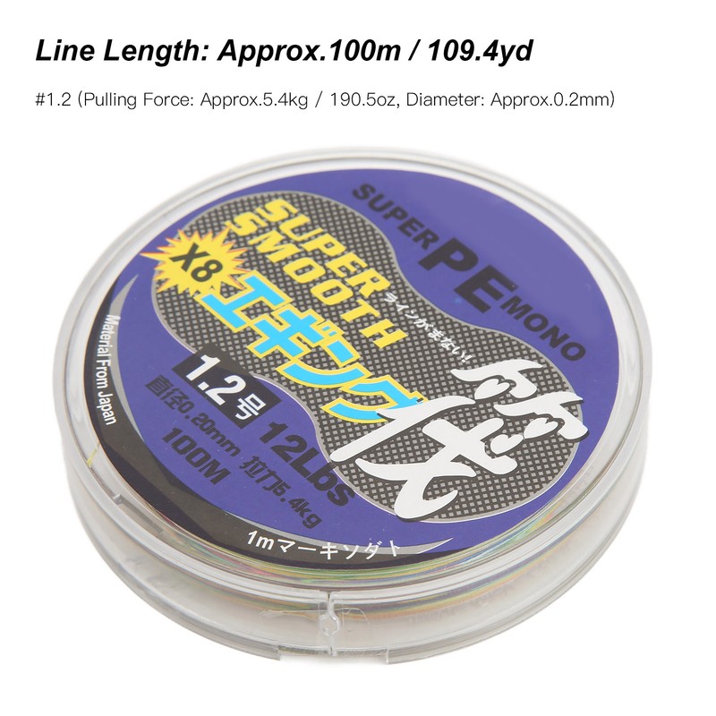 100m 8 Braided Raft Fishing Line Strong Water Cutting Durable