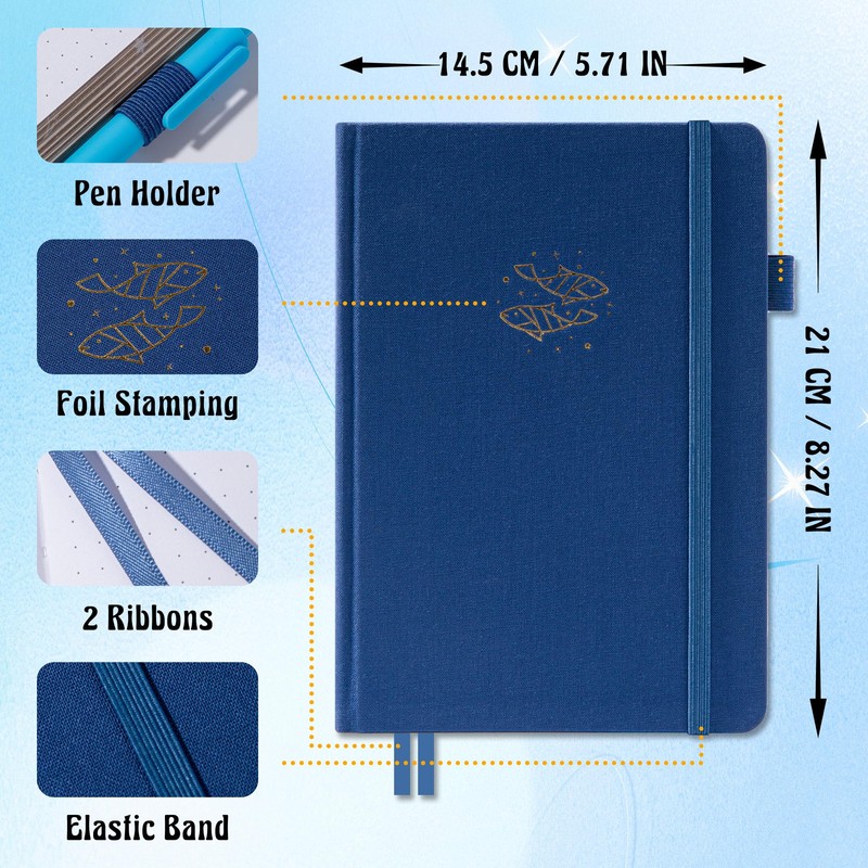 TIEFOSSI Bullet Dotted Journal, 160GSM Bleed Proof Thick Paper, Constellations