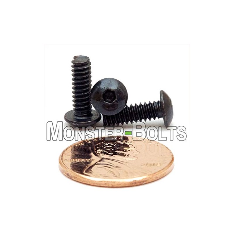 MonsterBolts - #6-32 x 7/16" Button Head Socket Cap Screws,
