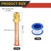 sourcing map Brass Pipe Fitting, 1/2 SAE Male Thread x