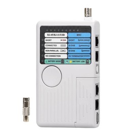 CompuCablePlusUSA.com RJ11/RJ45/USB/BNC 4-in-1 Cable Tester – Multifunction Network and Connectivity Tester