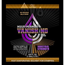 CLIsyntec Multi-Purpose Vanishing Oil - 128 FL. OZ. (1 Gallon) Evaporative Stamping Lubricant