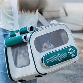 Pet Carrier Bag Soft Sided Collapsible - Color: Green
