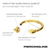 PIERCINGLINE Titanium Horseshoe Ring with Internal Thread Arrow Ear Piercing