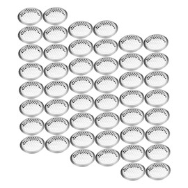 jojofuny 100pcs Round Ventilation Covers Air Vent Metal Furniture Vent Hole Ducted Heating Cover Easy Install