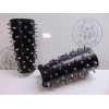 metaldevastation.com LEATHER SPIKED OLD SCHOOL GAUNTLET..DEAT - LEFT, BUCKLES, LARGE
