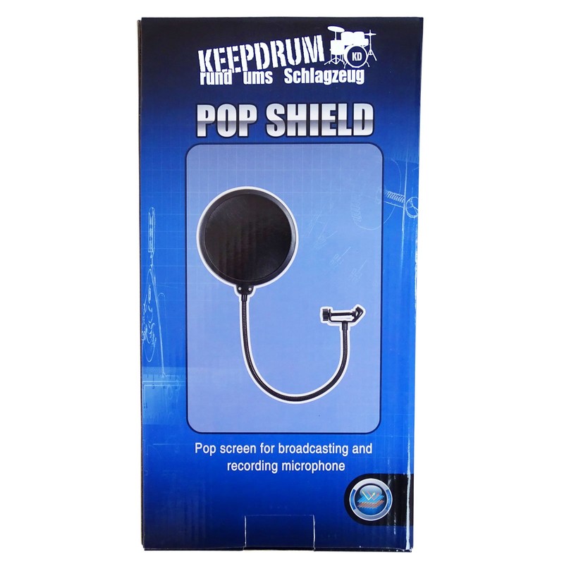 keepdrum EMH019WH Microphone Pop Filter Popkiller White