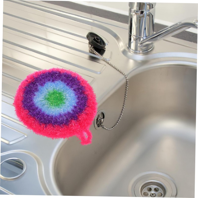 CHILDWEET 3pcs Cute Dish Scrubber Non-Scratch Kitchen Cleaning Cloths Quick-Drying