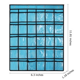GetCoupon 36 Clear Pockets Calculator Holder Wall Door Hanging Organizer Classroom Pocket Chart for Cell Phones