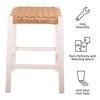 Alaterre Furniture Bar Stool with Handcrafted Woven Rope Seat -