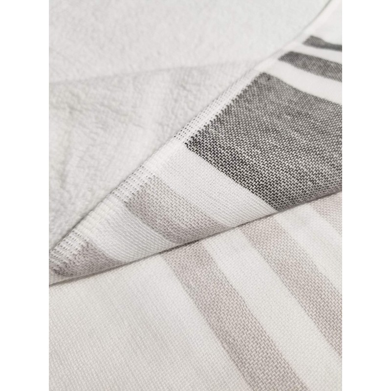 IPPINKA Senshu Japanese Towel, Ultra Soft, Quick-Drying, Two-Tone End Stripes,