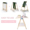 QZMTOY Kids Art Easel, Deluxe Standing Easel Set, Adjustable Art